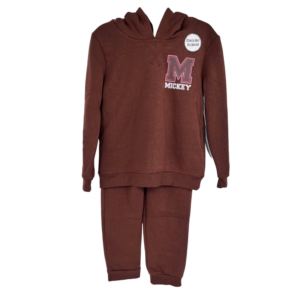 Disney Mickey Mouse Clubhouse Hoodie‎ Jogger Set Kids 5T Brown Character Graphic